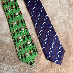 COSTUME Green and Blue Polo Horse Riding Themed Ties - 58 Inches | Accessories